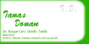 tamas doman business card